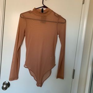 Coral mesh body suit